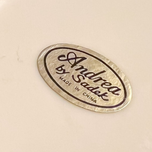 Andrea By Sadek 10in Yellow Blue Chinoiserie Floral Scallop Planter Cachepot Vtg - Picture 8 of 8